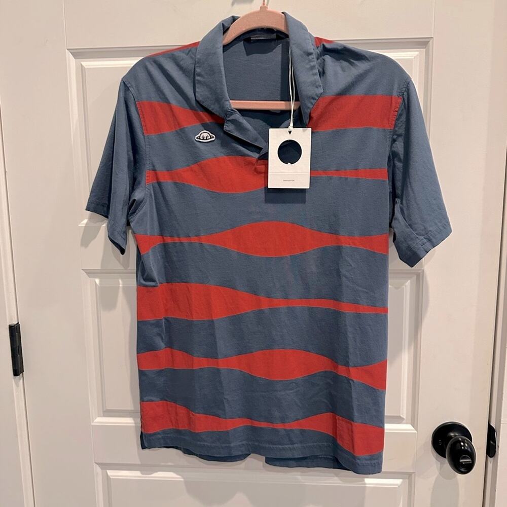 NWT RADMOR XS Crosby Reverb Print Golf Polo Shirt Men’s Performance Preppy